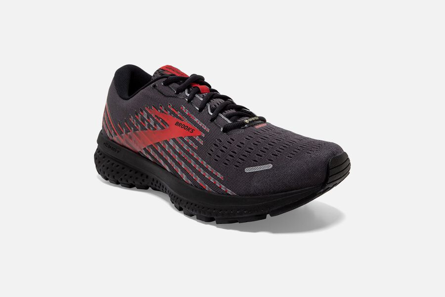 Brooks Ghost 13 GTX Road Running Shoes Mens Black/Red 082471-ZKE